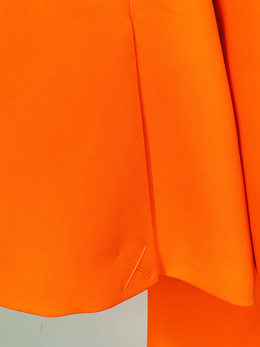 Orange Peak Lapel Double-Breasted Blazer Skinny Pants Set