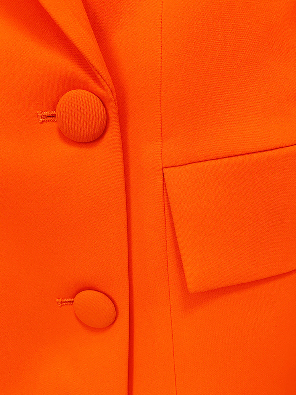 Orange Peak Lapel Double-Breasted Blazer Skinny Pants Set