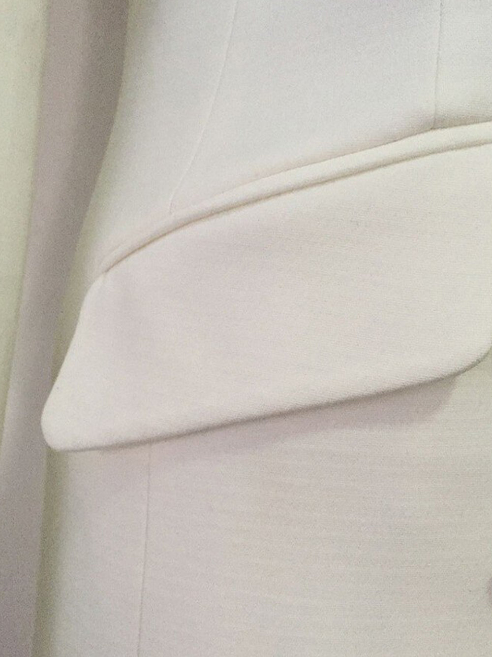 White Shawl Collar Double Breasted Long Sleeve Blazer Mini Dress 16