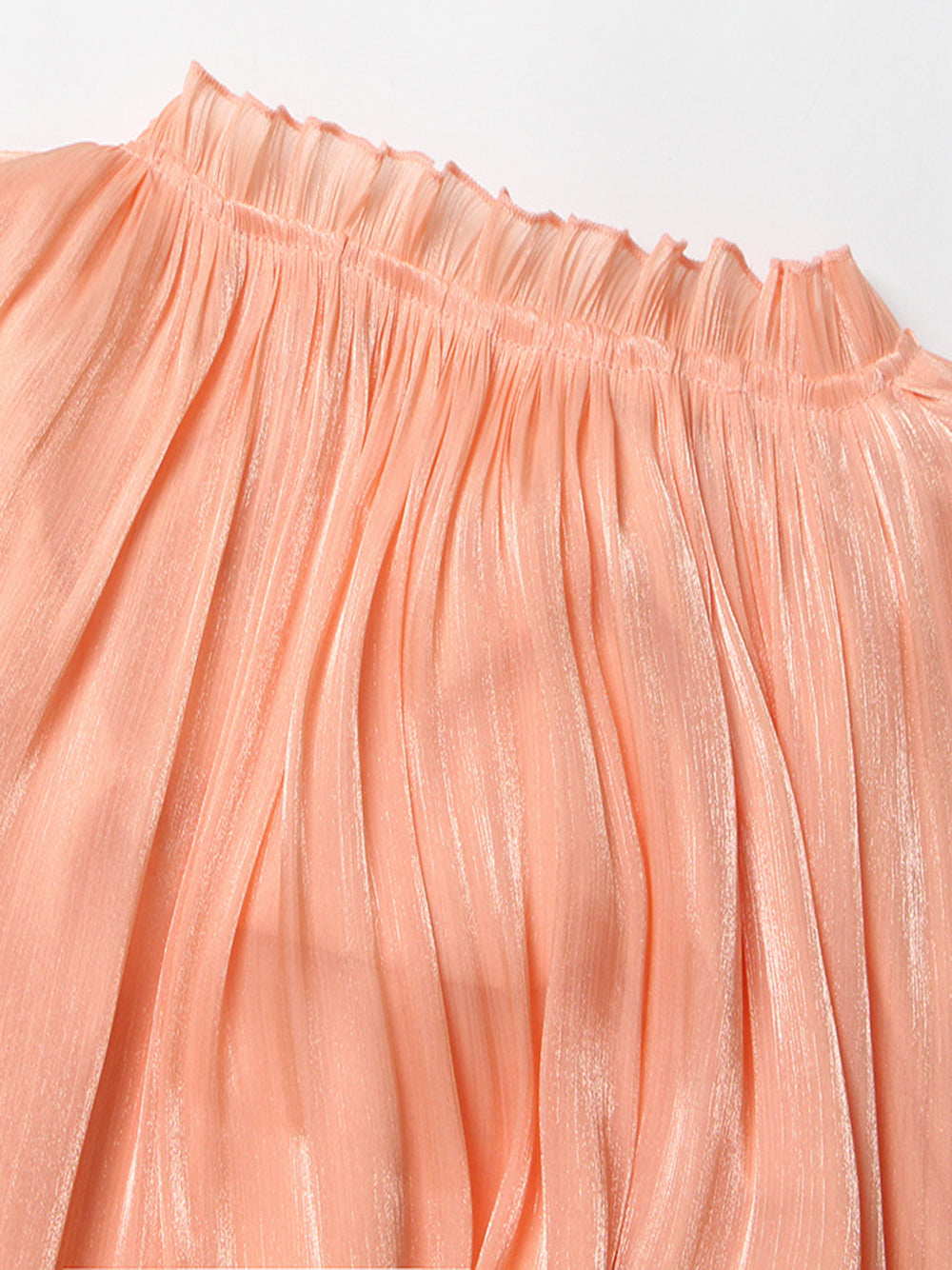 Tie Neck Ruffle Hem Batwing Sleeve Belted Flared Mini Dress