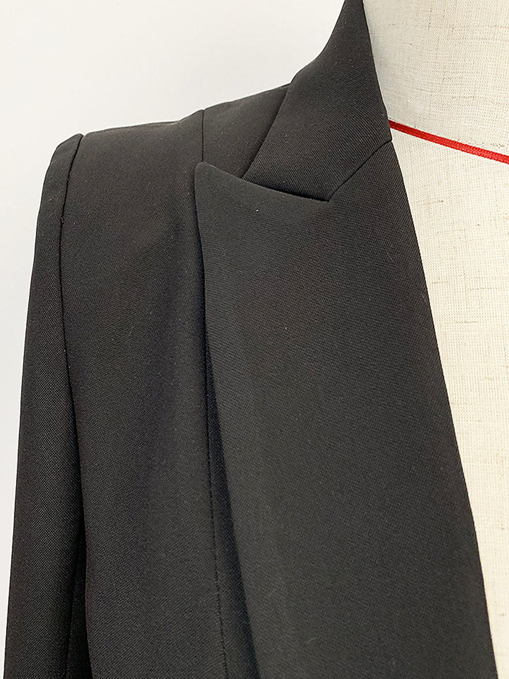 Lapel Collar Lace-Up Corset Waist Split Sleeve Blazer 8