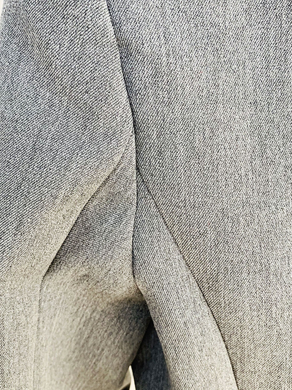Gray Peak Lapel Gold Button Double Breasted Tailored Blazer