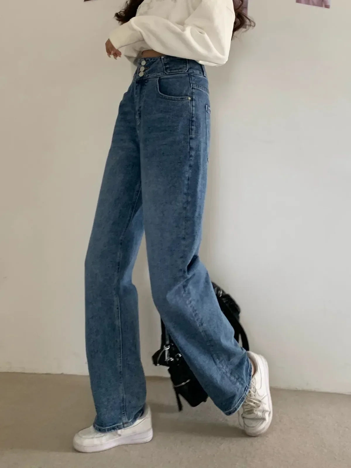 Streetwear Classic FullLength Denim Pants for Women
