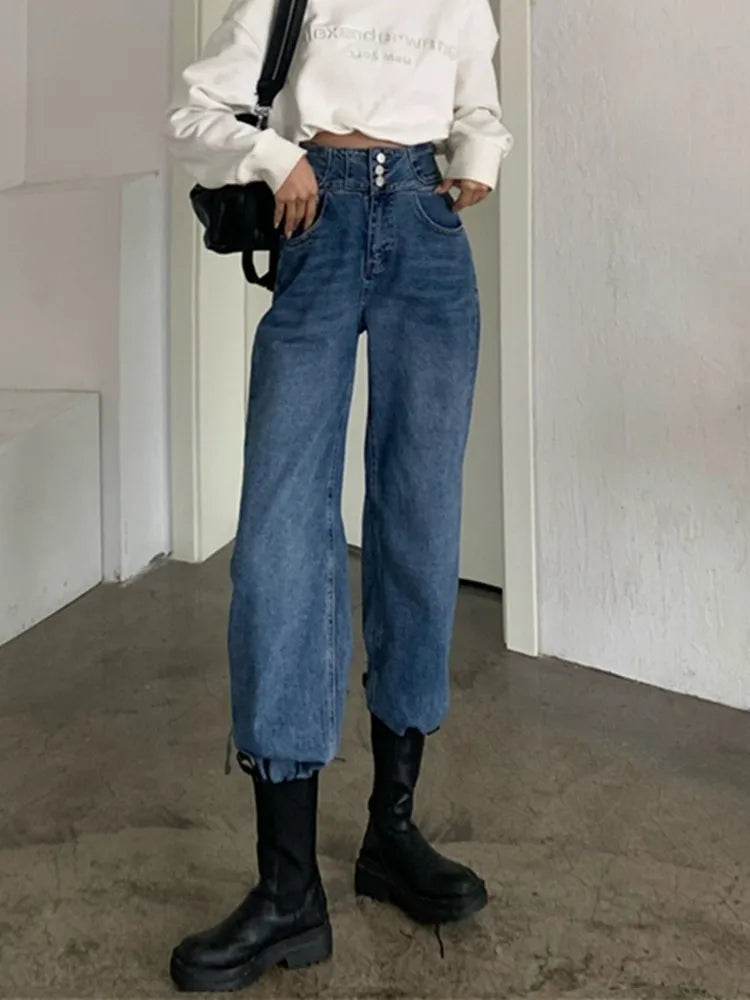 Streetwear Classic FullLength Denim Pants for Women