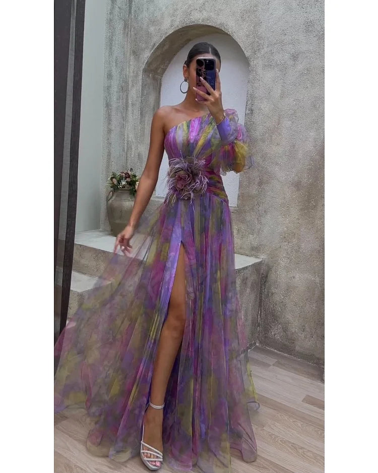 Maddalena Statement Dress with Long Sleeves Occasion Edit