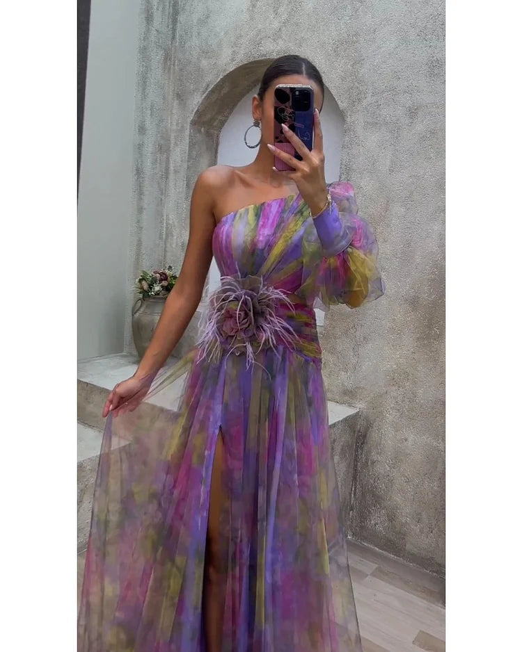 Maddalena Statement Dress with Long Sleeves Occasion Edit