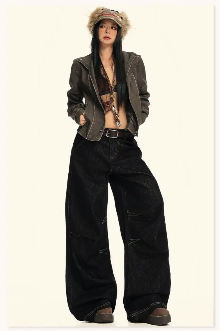 WideLeg Drapey Jeans
