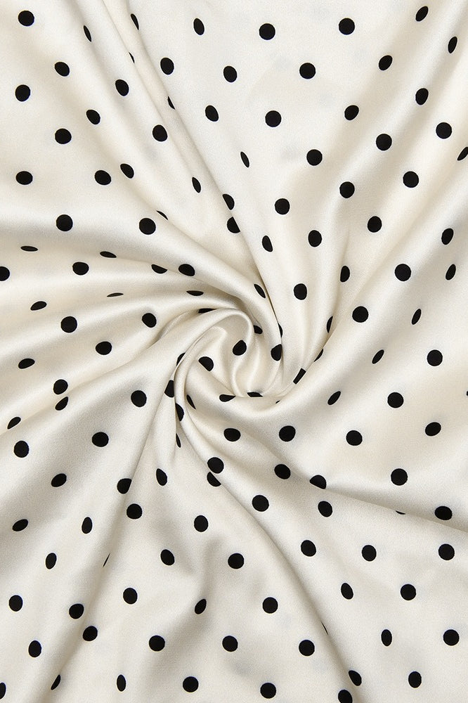 White Polka Dot Bodycon Cami Maxi Dress 4