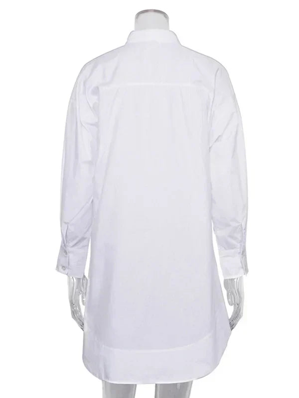 Raquel Elegant Shirt Dress Contemporary Dress for Layered Outfit Styling
