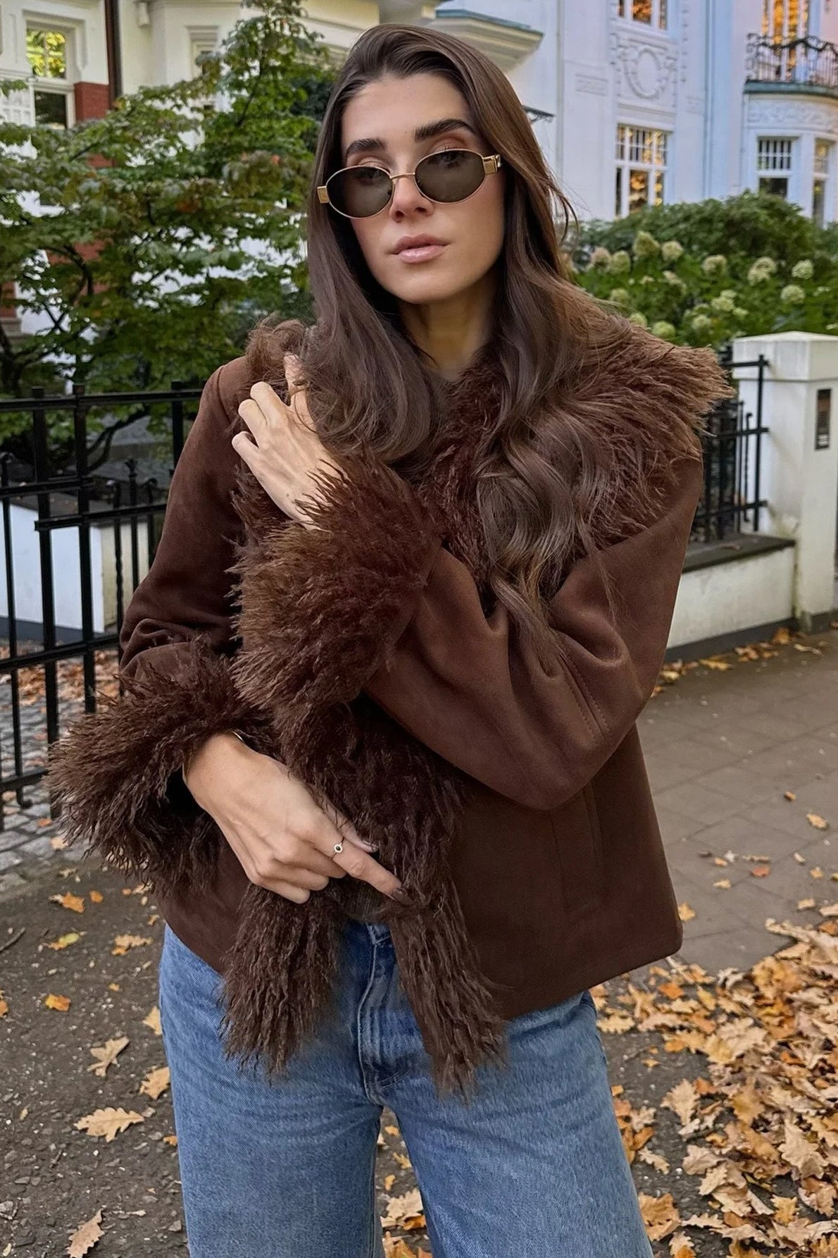 Faux Fur Patchwork Coat