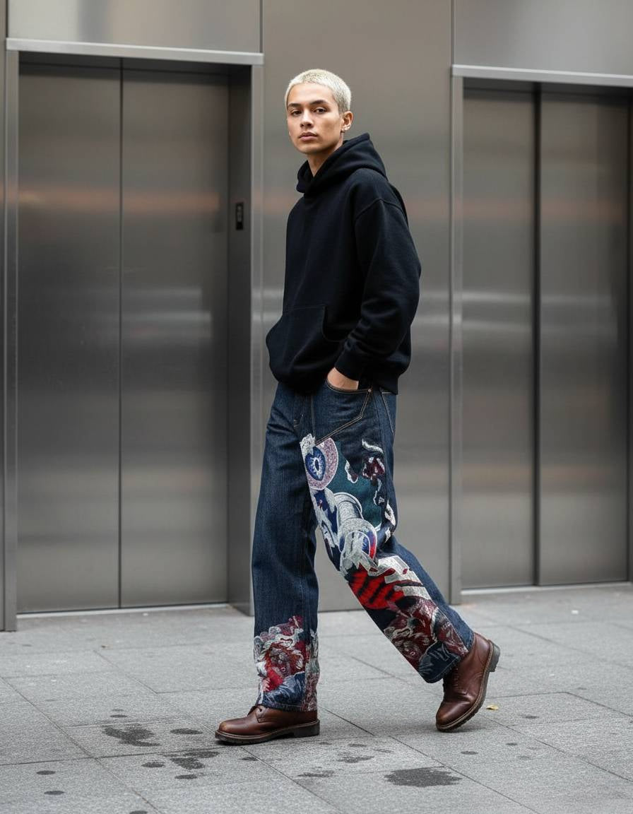 Y2K Gothic Streetwear Baggy Pant