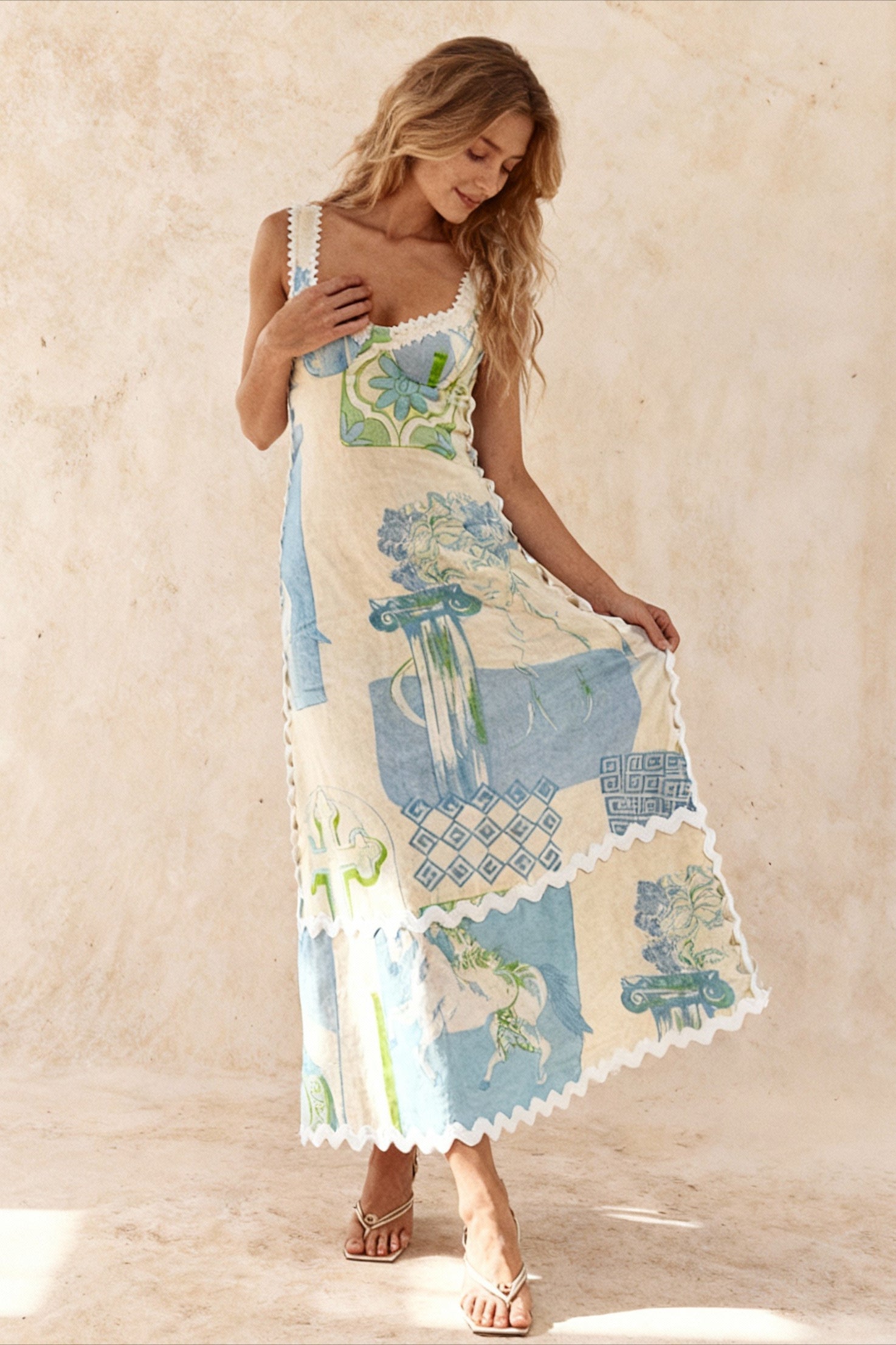 Melnik Maxi Dress Blue