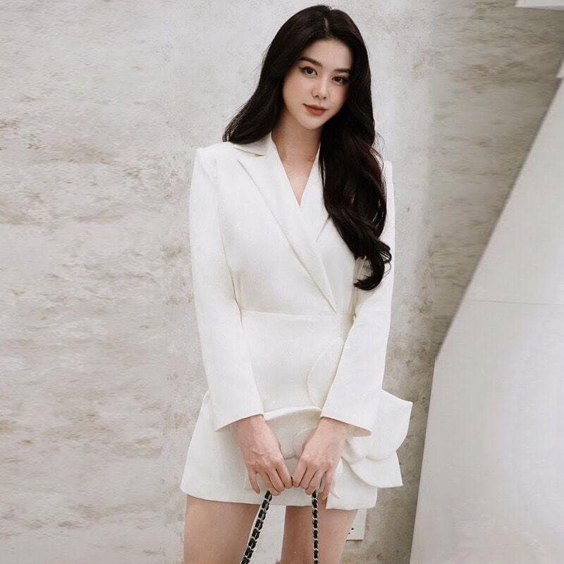 Abbie Solid Blazer Dress