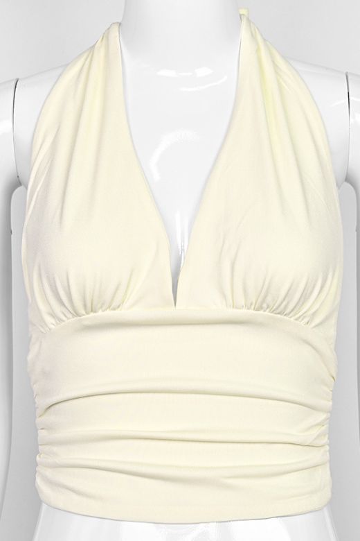 Aby Halter Top - Butter Yellow