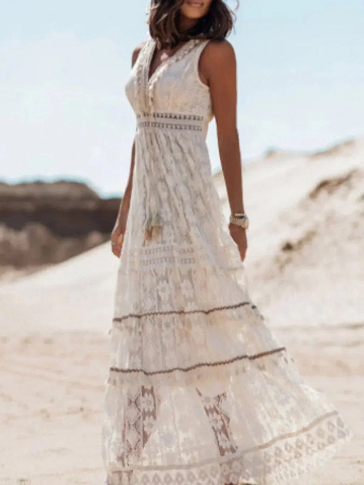 Annabella Minimalist Boho Dress Evening Wear Edit