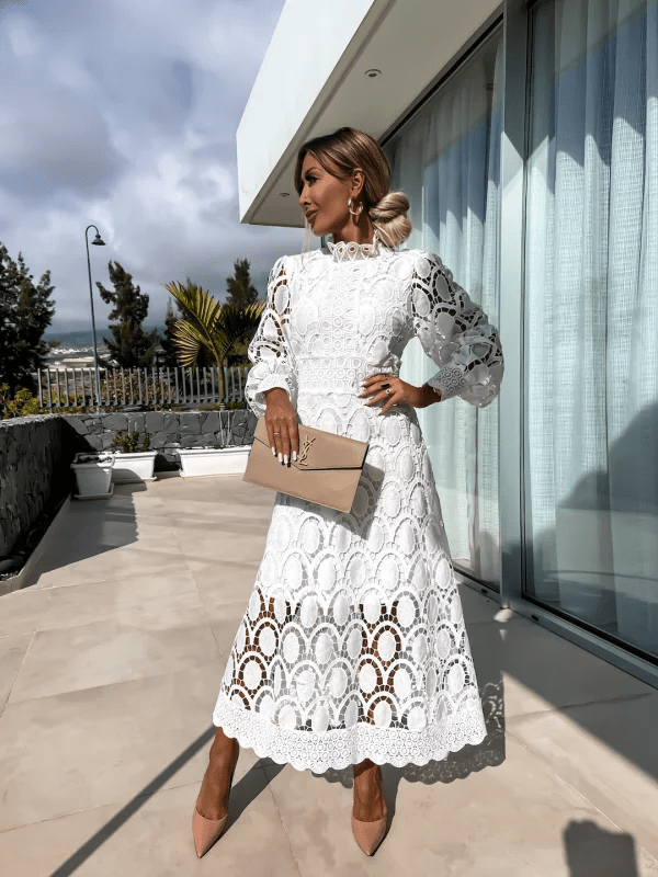 Paulina Elegant Midi Dress for Women Casual Daywear