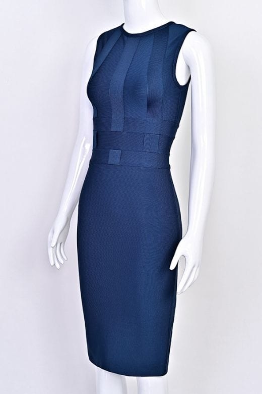 Aurora Bandage Dress - Navy Blue