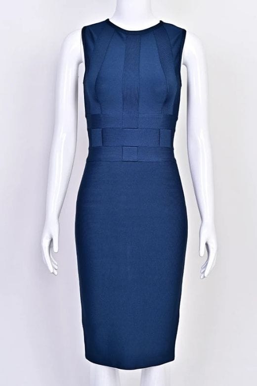 Aurora Bandage Dress - Navy Blue