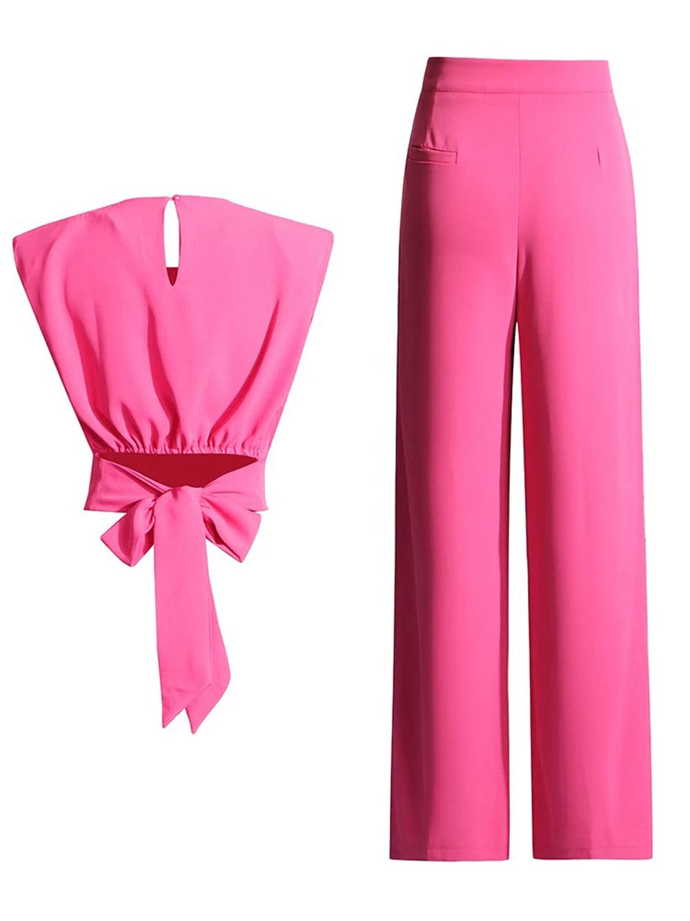 Avril Sleeveless Wide Leg Pant Chic Set