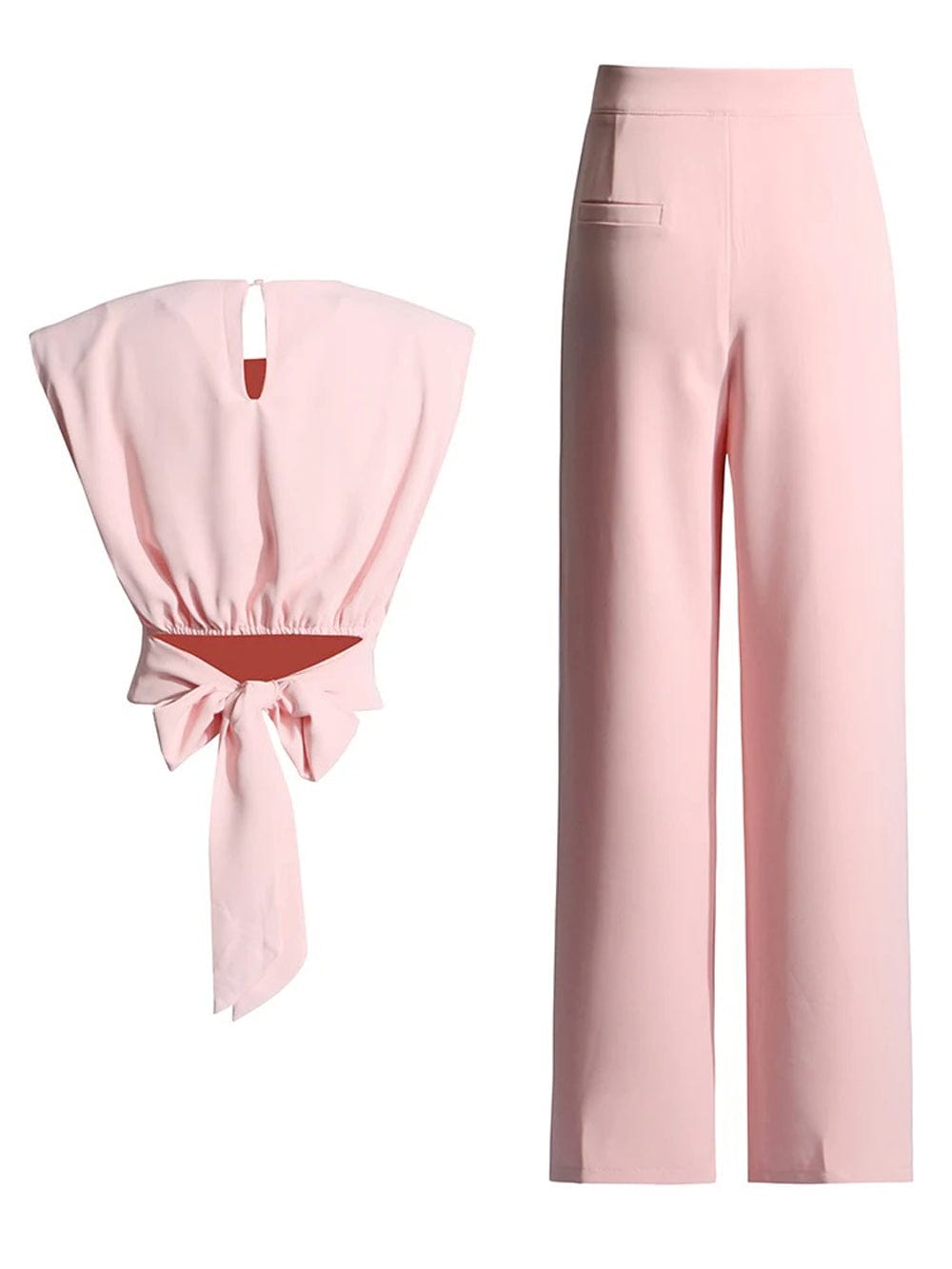 Avril Sleeveless Wide Leg Pant Chic Set