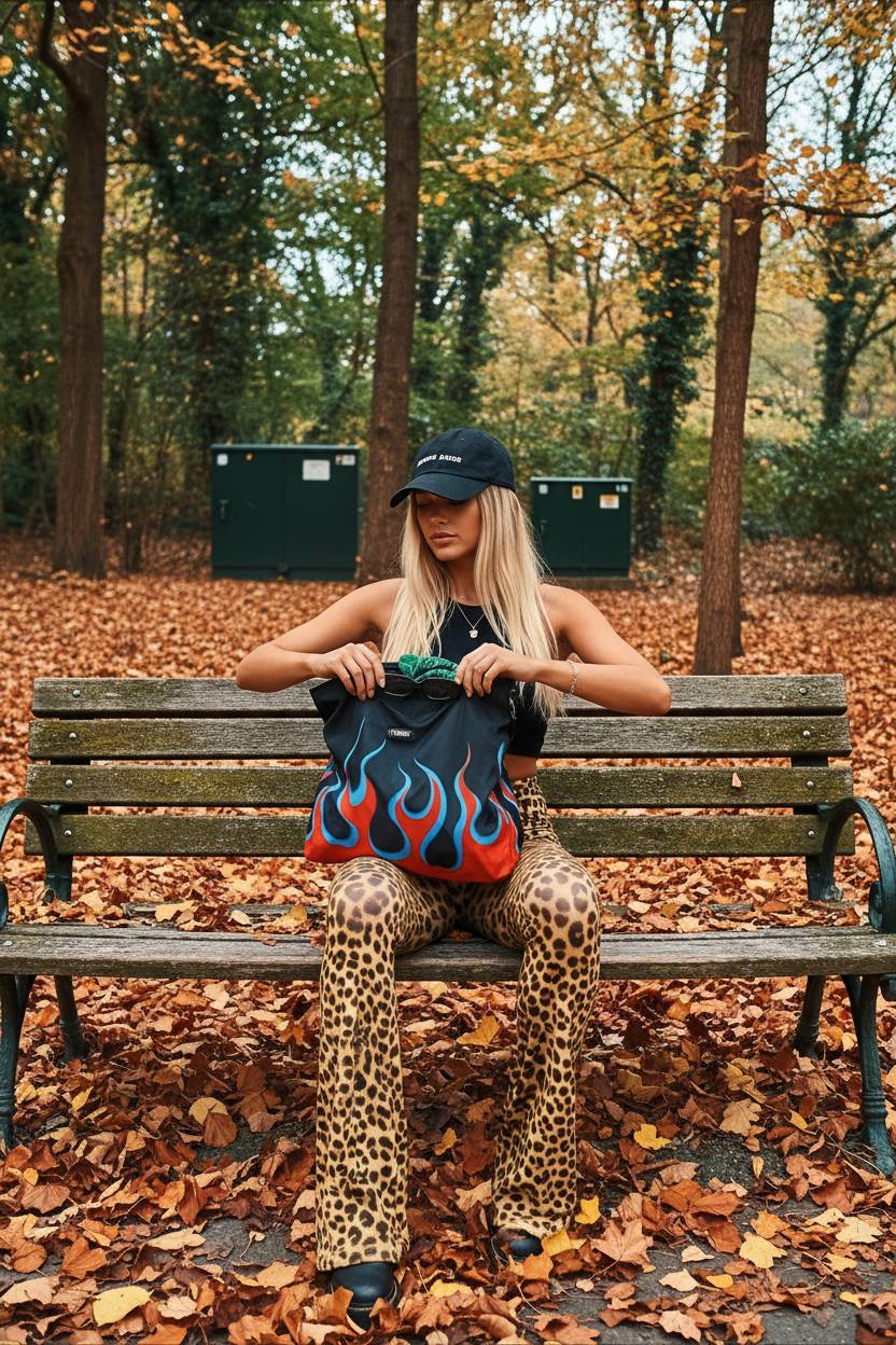 Leopard Print Flare Pant