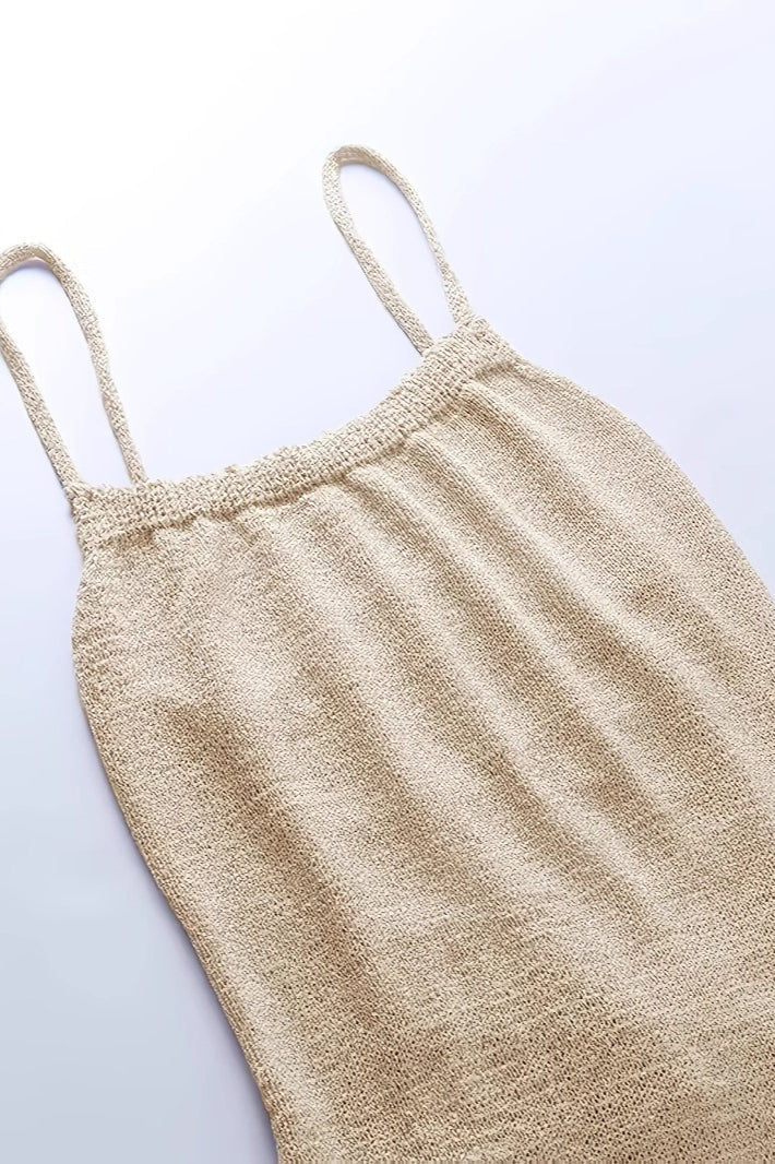 Knit Cami Slim Backless Sweater Dress 7