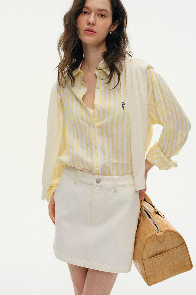 Linen Relaxed Striped Blouse