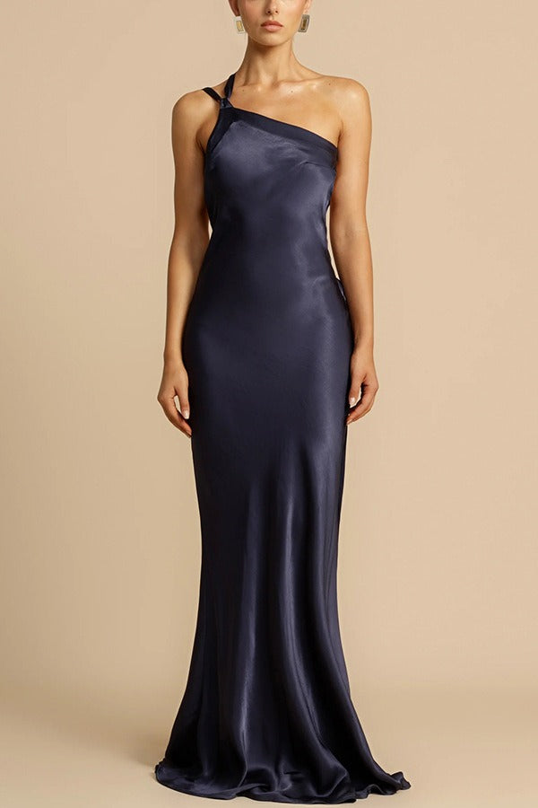 Satin One Shoulder Bodycon Dress 6