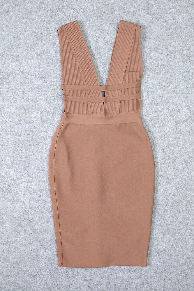 Bay Bandage Dress - Nude (Sale)