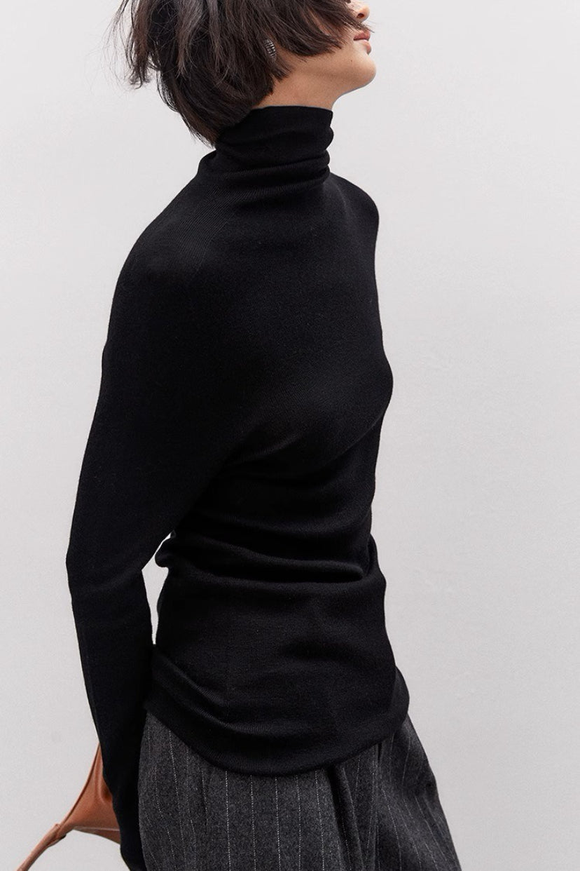 Soft Wool High Neck Fitted Base Layer