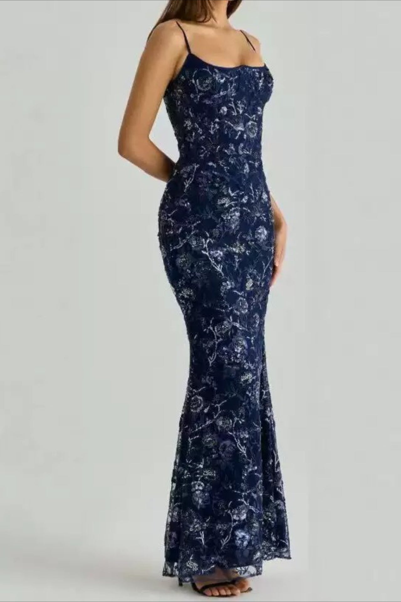 Low Cut Sleeveless Tie Back Slip Dress