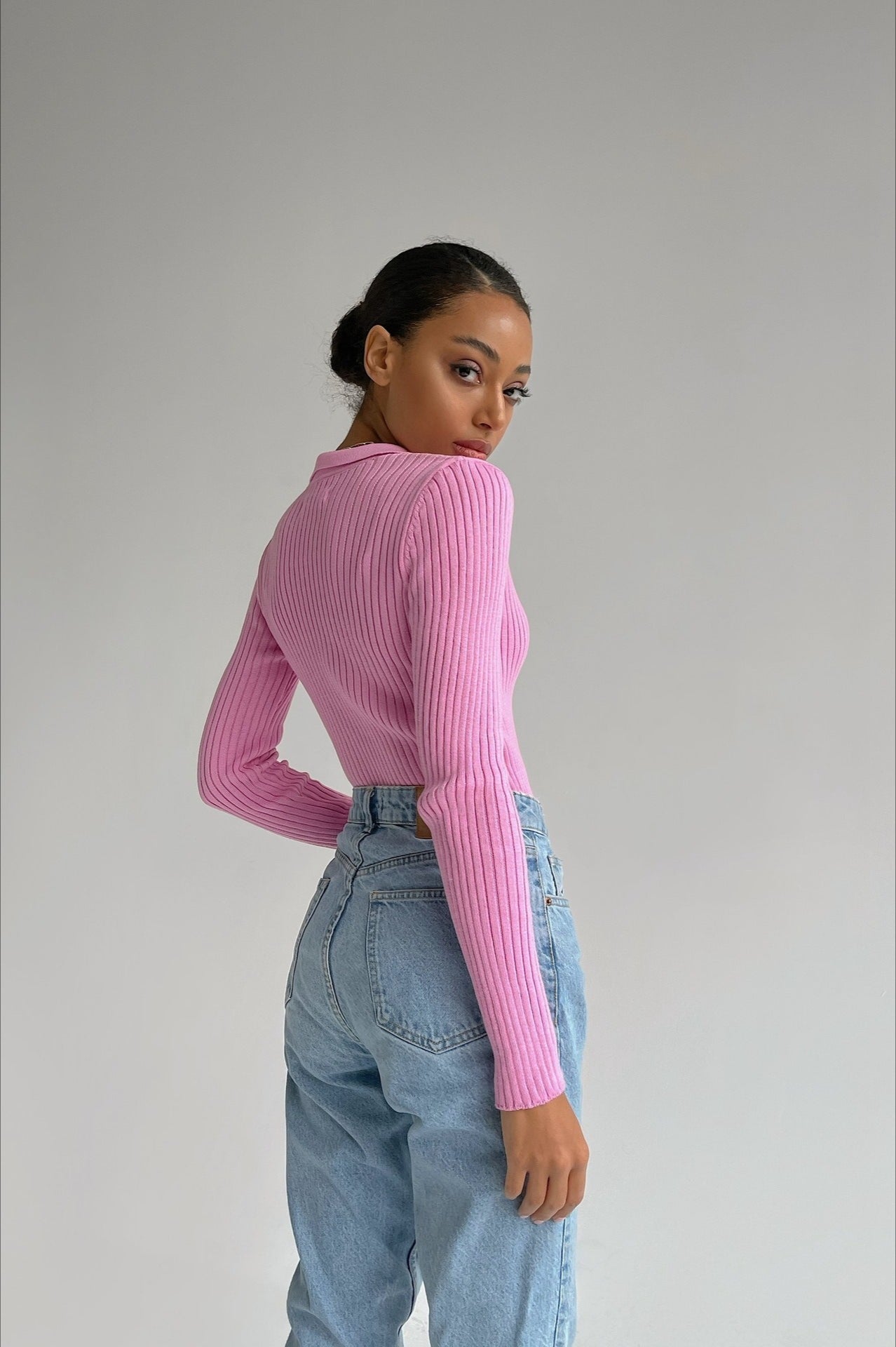 Slim Fit Polo Knit Sweater