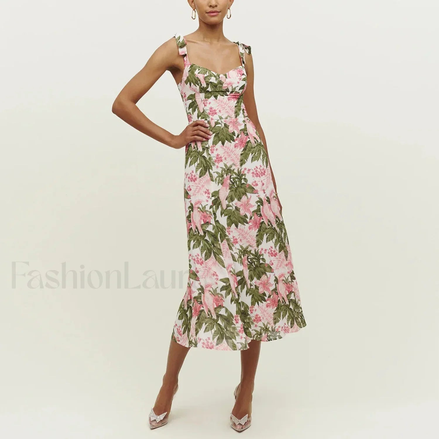 Beach Sweetheart Midi Floral Dress