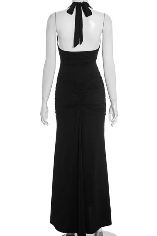 Bella Bodycon Wrap Maxi Dress - Classic Black (Sale)