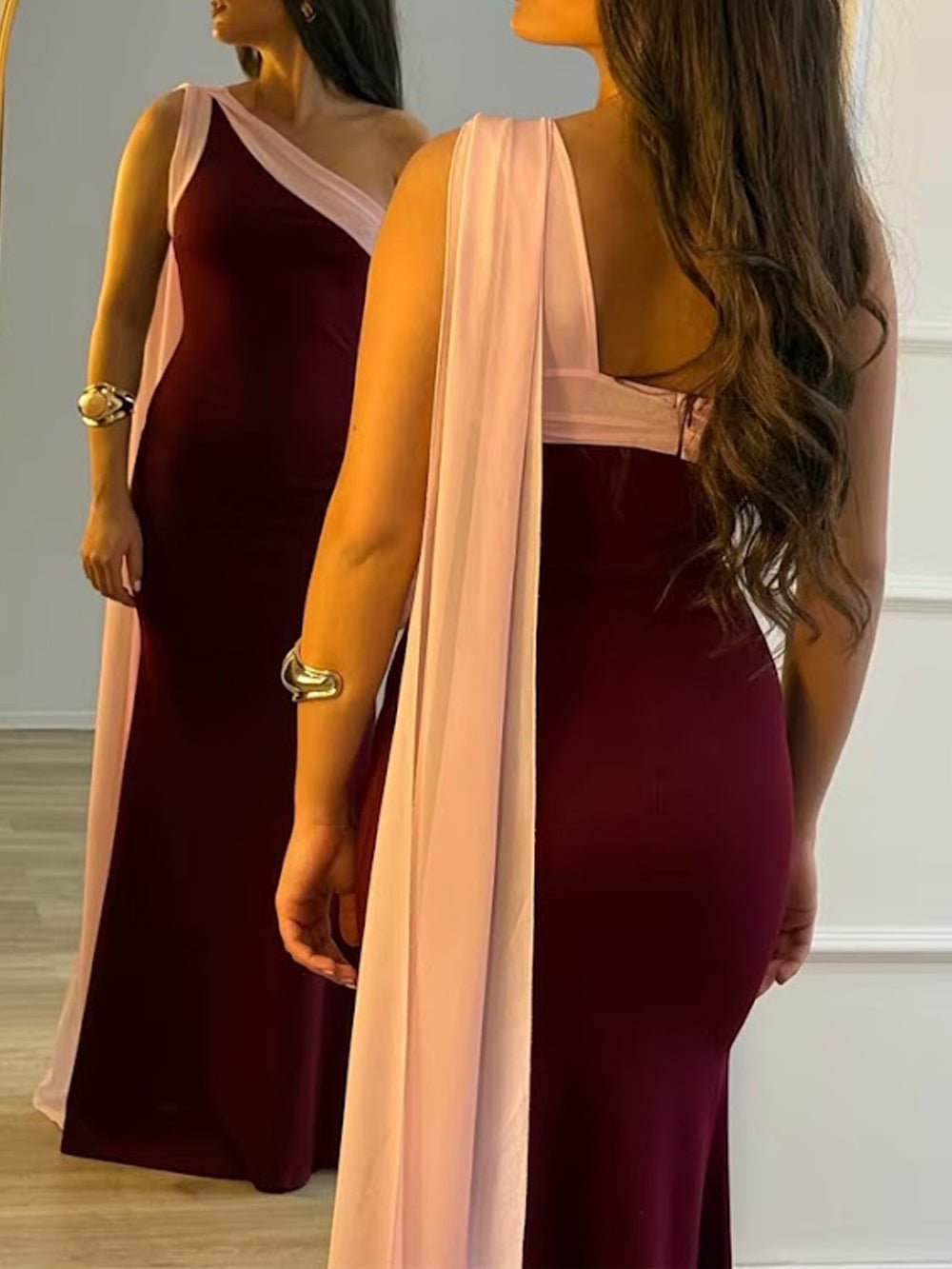 Bianca Draped One Shoulder Gown