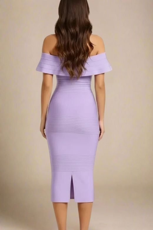 Billie Bandage Midi Dress - Violet Purple (Sale)