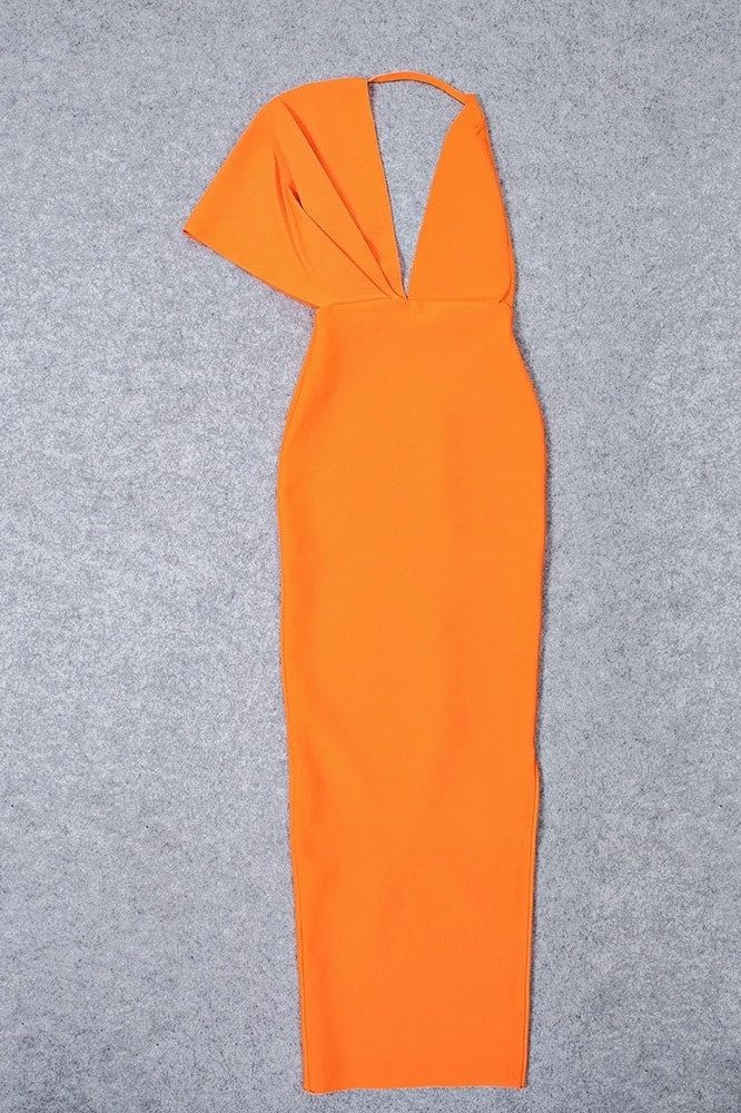 Blake Bandage Maxi Dress - Apricot Orange (Sale)