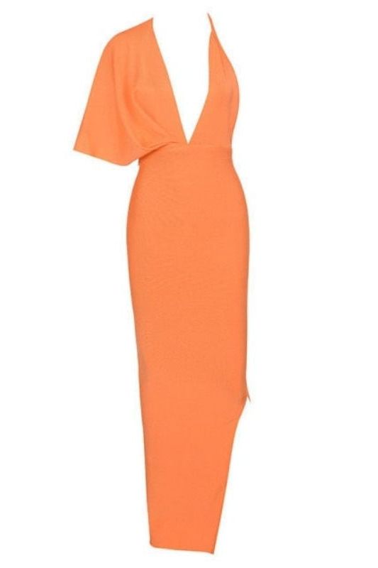 Blake Bandage Maxi Dress - Apricot Orange (Sale)