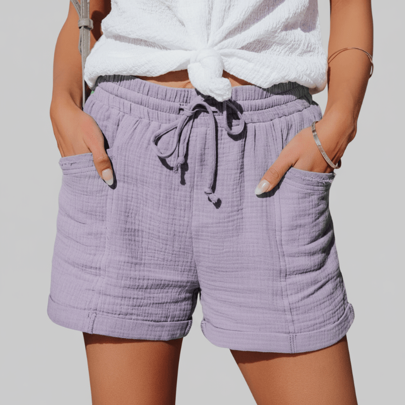 Boho Beach Hut Shorts, Beach Shorts, Boho Shorts Boho Mid-Rise Beach Shorts Purple / S