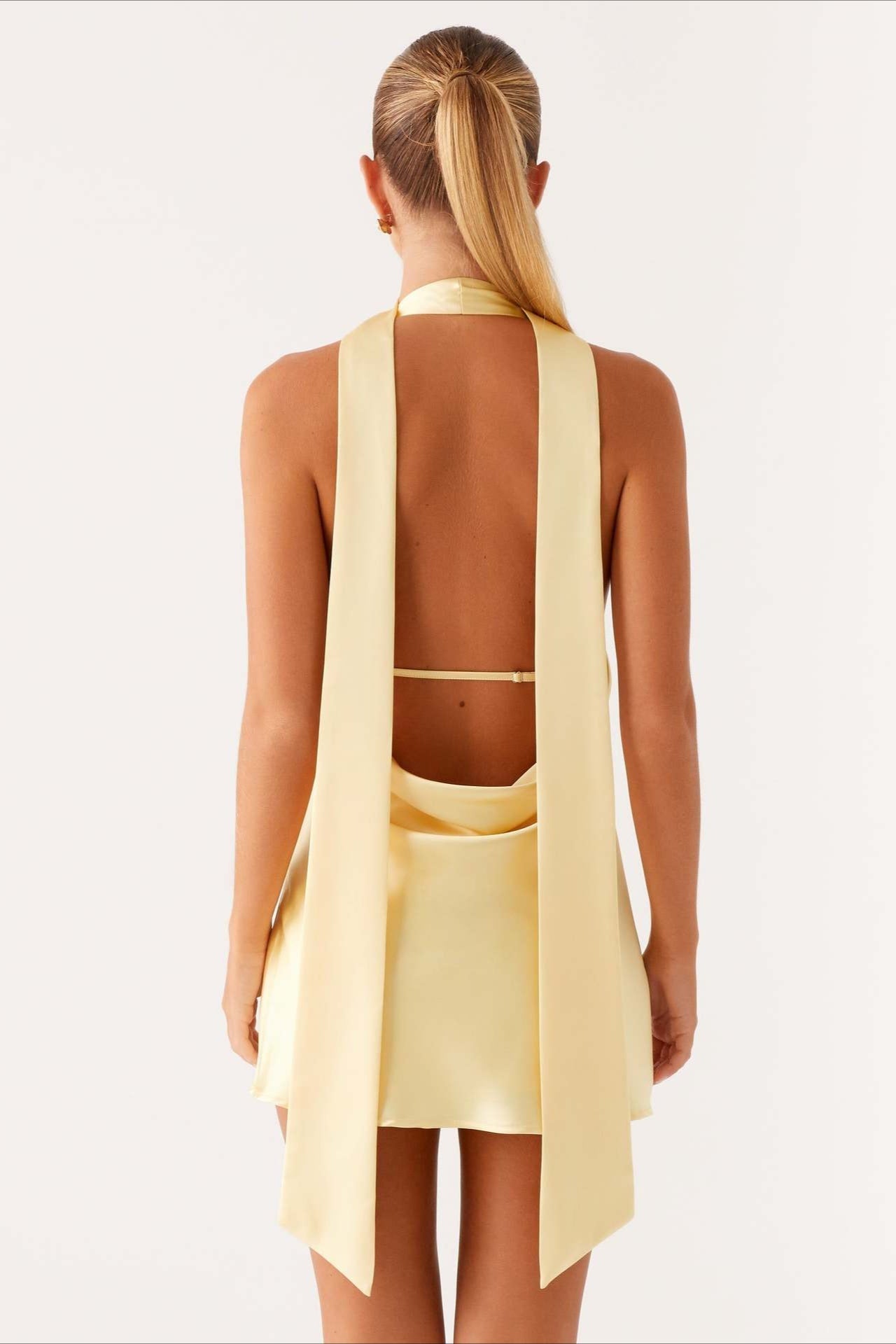 Deep V Backless Ribbon Dress 18