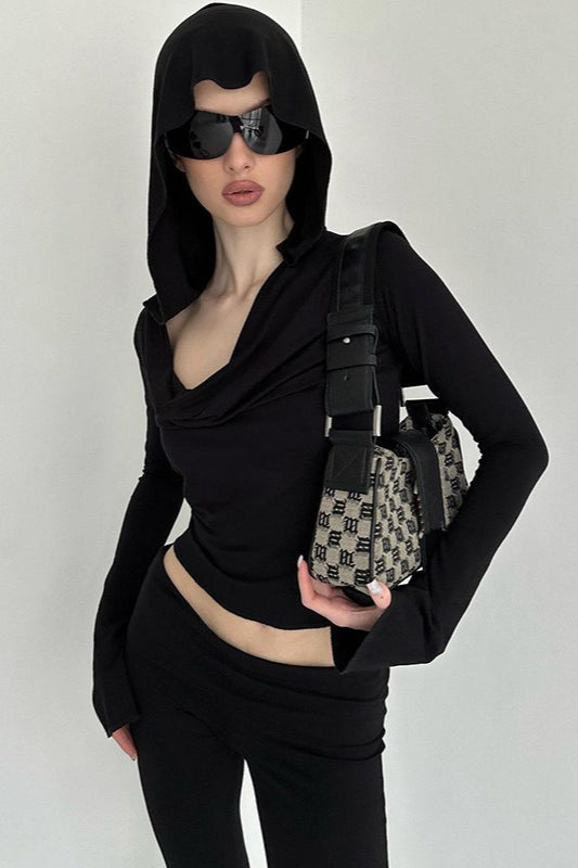 Dark Style Hooded VNeck Hoodie