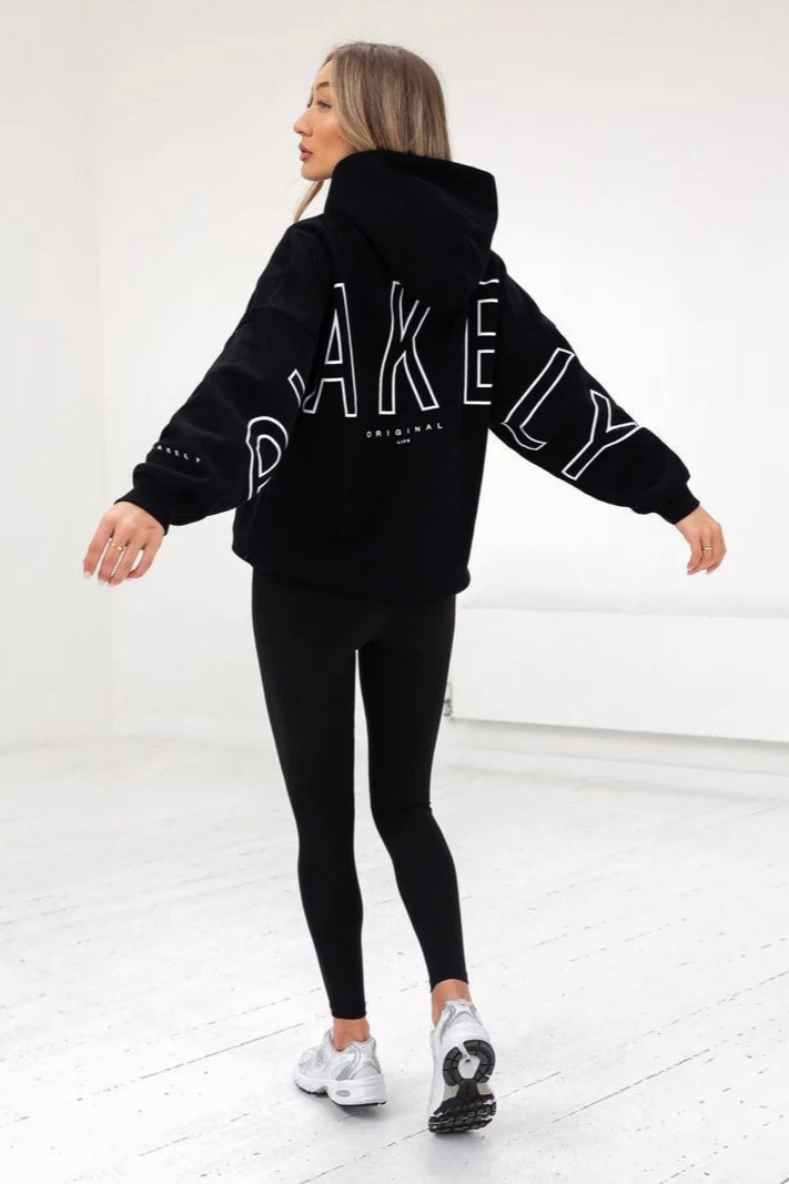 Printed Thick Loose Hoodie