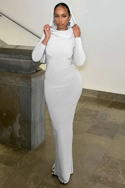 SlimFit Solid Color Party Dress