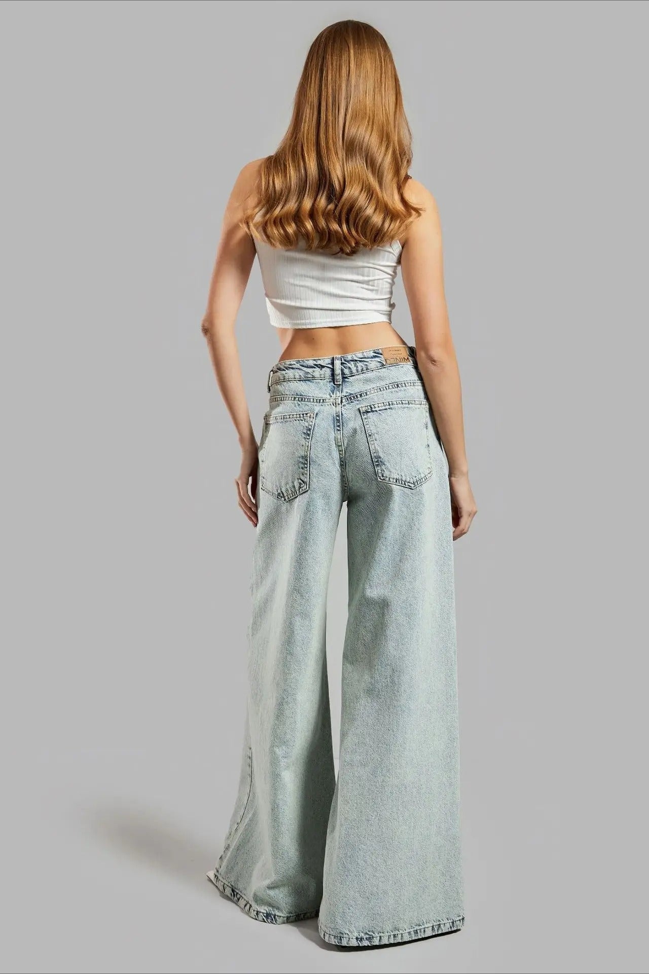 LowRise Y2K Lace Panel Flare Leg Jeans