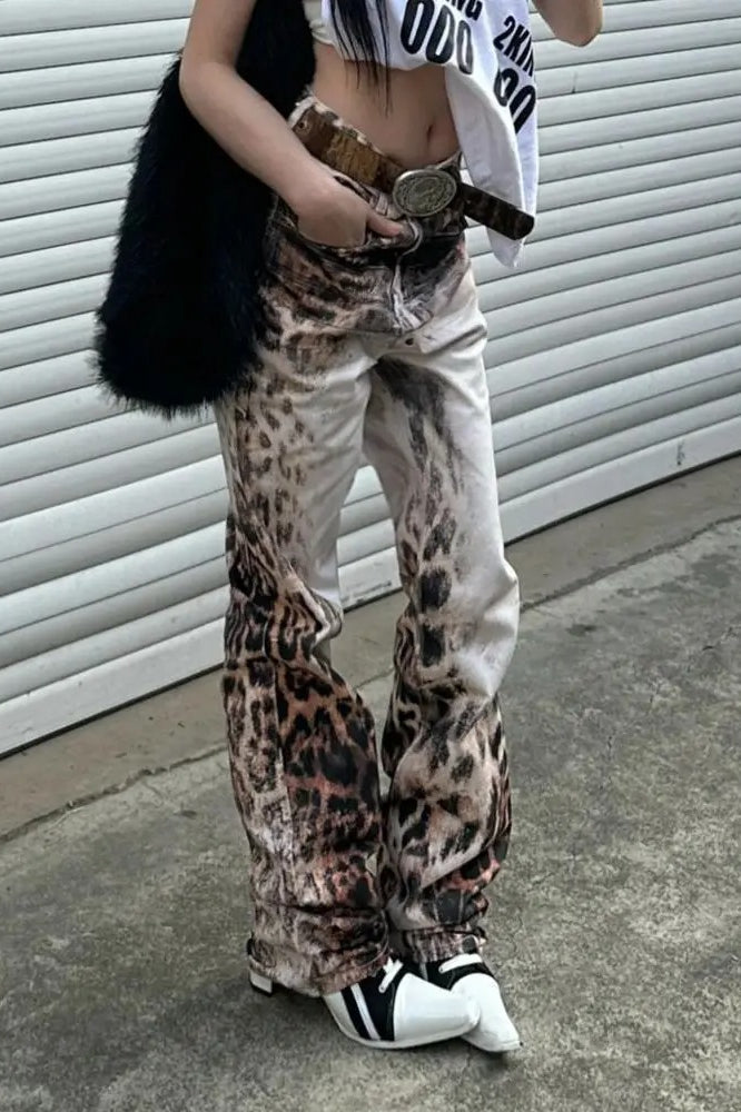 HipHop Leopard Baggy Jeans