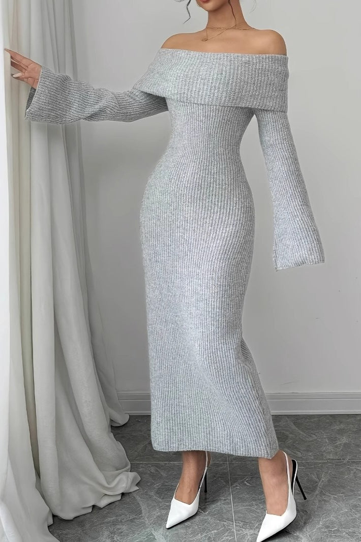 LongSleeve Knit Maxi Sweater Dress