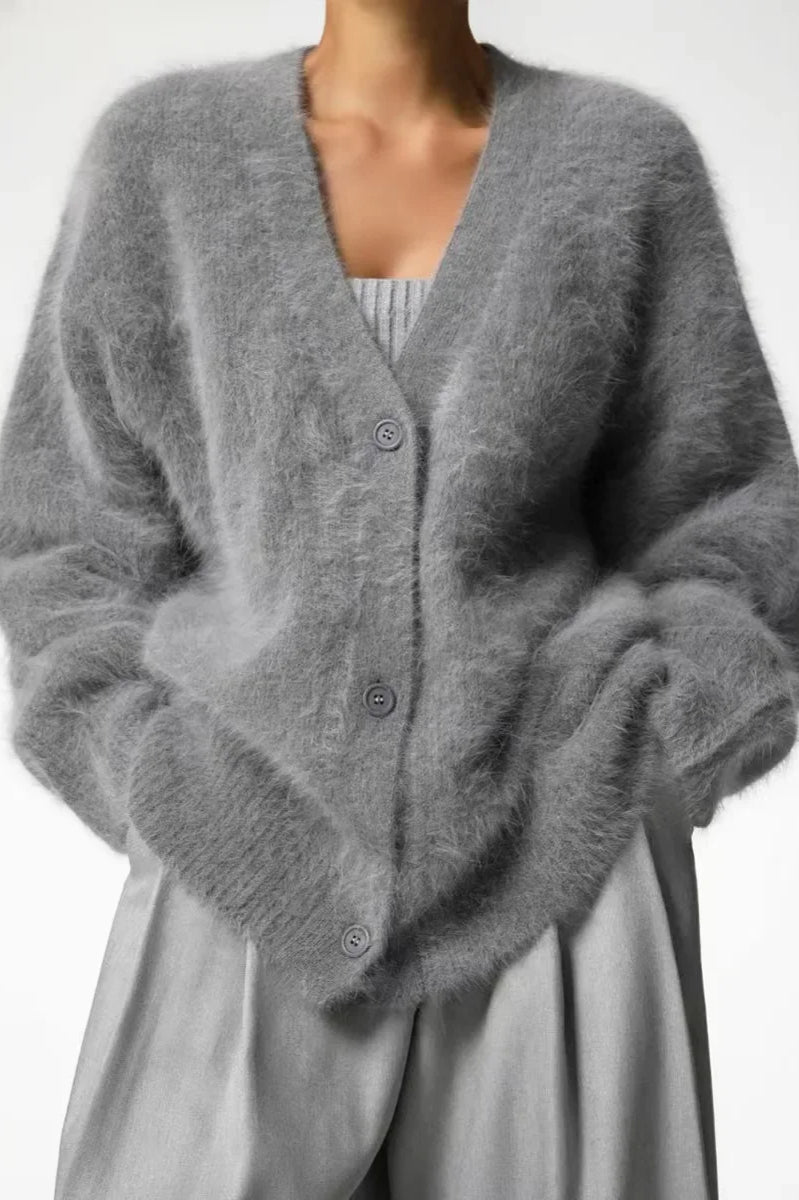 Oversized VNeck Knit Cardigan