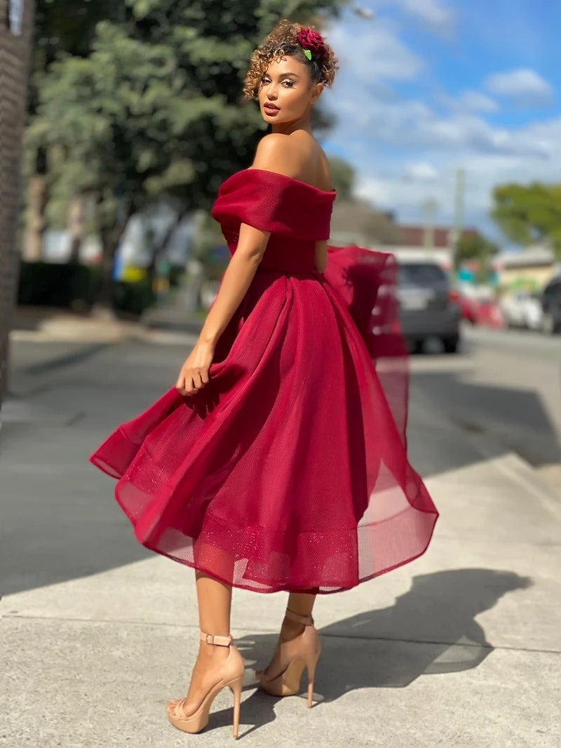 Erika Exclusive Off Shoulder Bridesmaid Dress Premium Wardrobe Essential