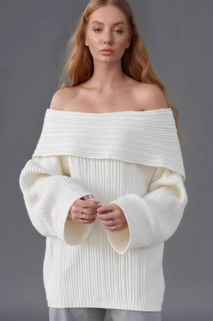 Sexy Off Shoulder Knit Sweater