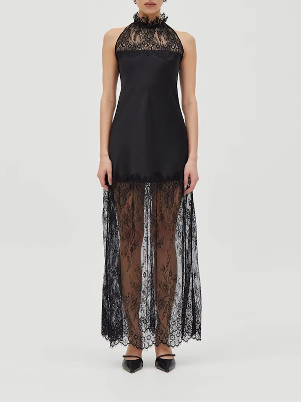 Celeste Lace Halter Maxi Dress